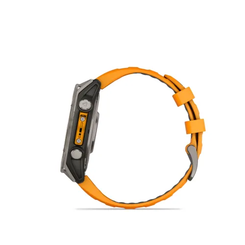 Vue complete de La Montre Garmin Fénix 8 AMOLED cadran allumé
