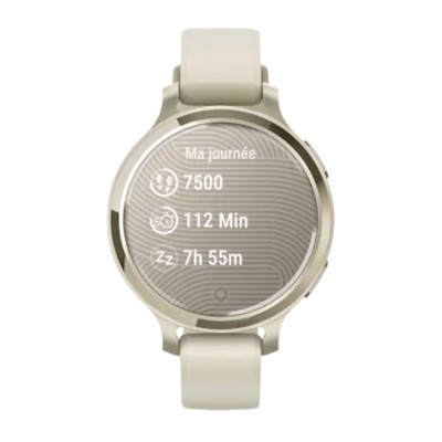 Montre Garmin Lily 2 Active montrant différentes fonctionnalités