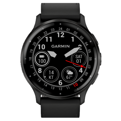 Garmin Venu3 45mm montrant différentes fonctionnalités