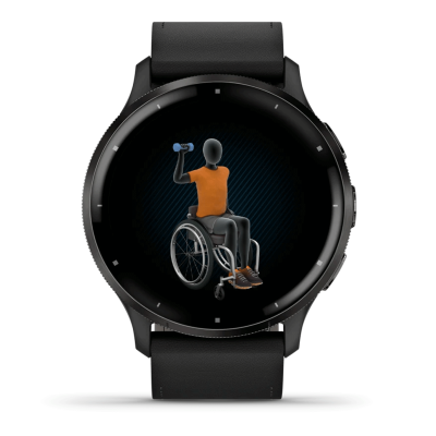 Garmin Venu3 45mm montrant différentes fonctionnalités