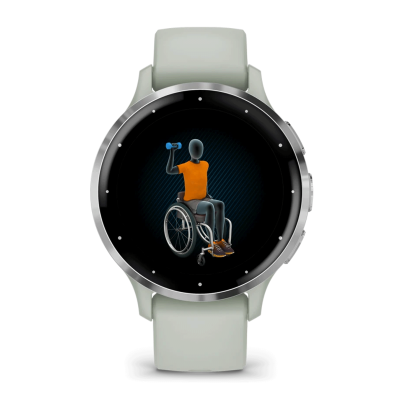 Garmin Venu 3S 41 mm montrant différentes fonctionnalités