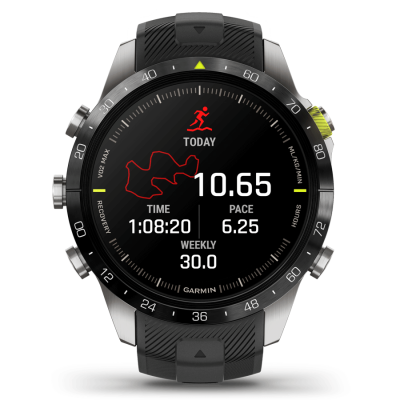 Garmin MARQ Athlete (Gen2) 46 mm montrant différentes fonctionnalités