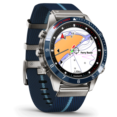 Garmin MARQ Captain (Gen2) 46 mm montrant différentes fonctionnalités