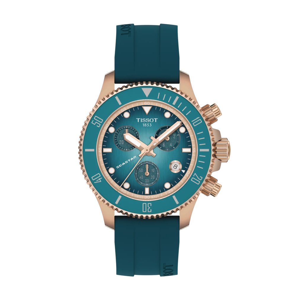 Photo montrant l'intégralité de la Montre Tissot Seastar 1000 Quartz Chronograph 38MM