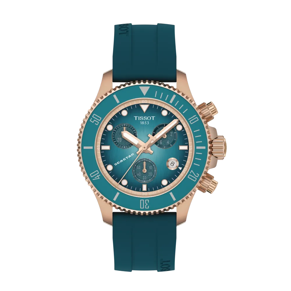 Photo montrant l'intégralité de la Montre Tissot Seastar 1000 Quartz Chronograph 38MM