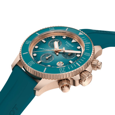 Vue en gros plan de la Montre Tissot Seastar 1000 Quartz Chronograph 38MM
