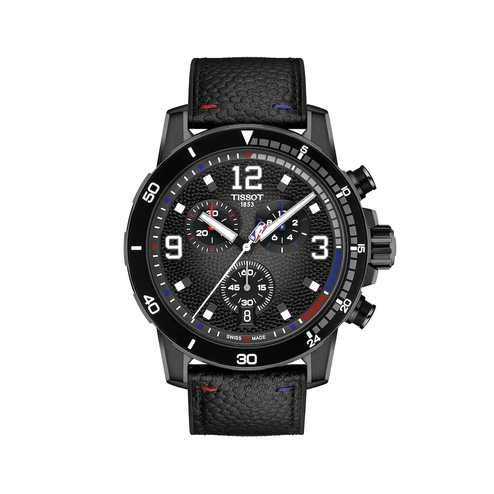 Vue entière de la montre Tissot Supersport NBA Special Edition 45 mm