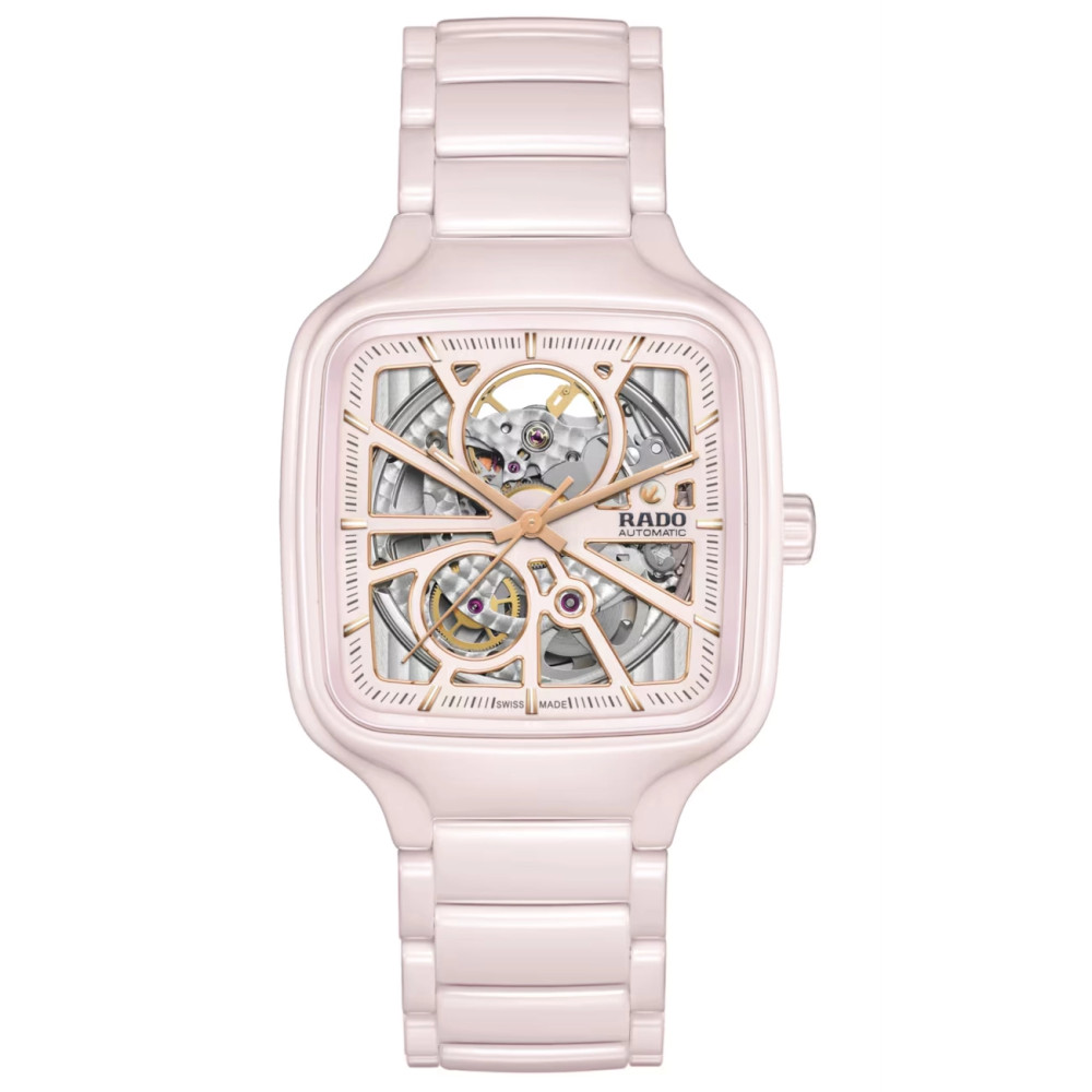 MONTRE RADO TRUE SQUARE AUTOMATIC OPEN HEART ROSE