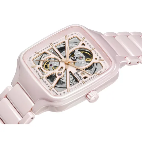 MONTRE RADO TRUE SQUARE AUTOMATIC OPEN HEART ROSE