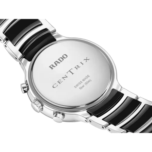 Vue entière de la montre Rado Centrix Chronograph.
