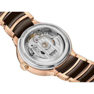 MONTRE RADO CENTRIX AUTOMATIQUE DIAMANTS OPEN HEART COULEUR CHOCOLAT