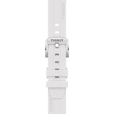Découvrez la Tissot Seastar 1000 Quartz 38 mm, cadran et bracelet blancs, chez votre détaillant officiel.