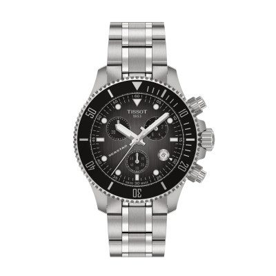 Découvrez la Tissot Seastar 1000 Quartz 38 mm, cadran et bracelet blancs, chez votre détaillant officiel.