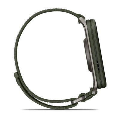 MONTRE GARMIN VENU® X1 VERT MOSS AVEC FOND DE BOÎTIER EN TITANE GRAY ET BRACELET EN NYLON COMFORTFIT VERT MOSS