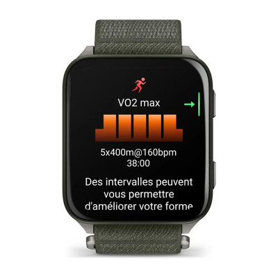 MONTRE GARMIN VENU® X1 VERT MOSS AVEC FOND DE BOÎTIER EN TITANE GRAY ET BRACELET EN NYLON COMFORTFIT VERT MOSS