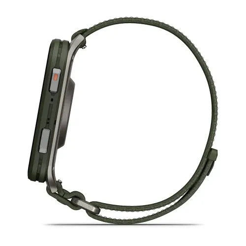 MONTRE GARMIN VENU® X1 VERT MOSS AVEC FOND DE BOÎTIER EN TITANE GRAY ET BRACELET EN NYLON COMFORTFIT VERT MOSS