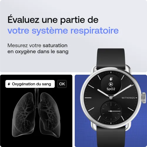 Vu et complété depuis la montre Withings ScanWatch 2 42 mm noire