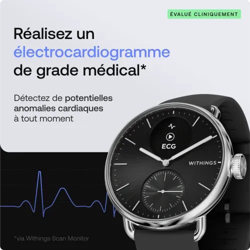 Vu et complété depuis la montre Withings ScanWatch 2 42 mm noire