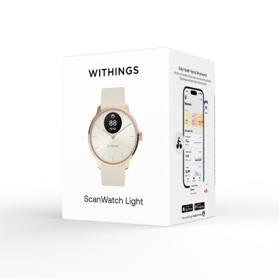 MONTRE WITHINGS SCANWATCH LIGHT - - 37 MM SABLE & ROSE GOLD