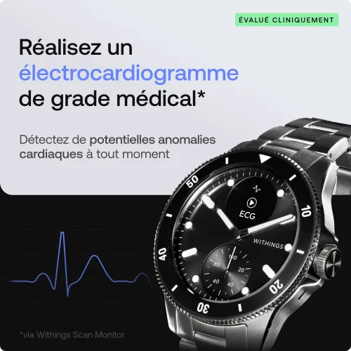 Vue entière de la Montre Withings ScanWatch Nova - Noir