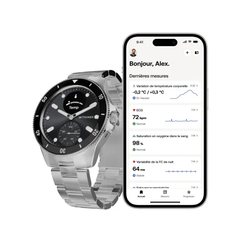 Vue entière de la Montre Withings ScanWatch Nova - Noir