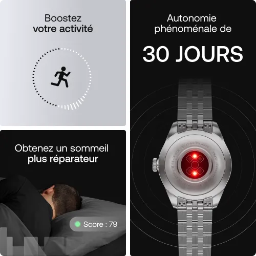 MONTRE WITHINGS SCANWATCH NOVA SCANWATCH NOVA BRILLIANT - TITANE GRIS