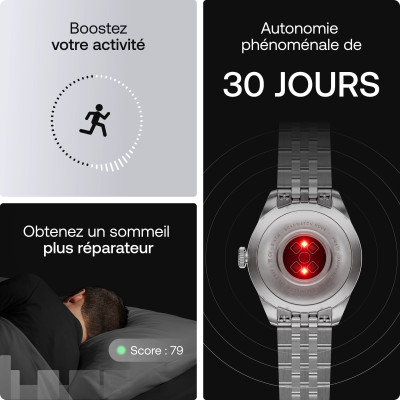 MONTRE WITHINGS SCANWATCH NOVA SCANWATCH NOVA BRILLIANT - TITANE GRIS