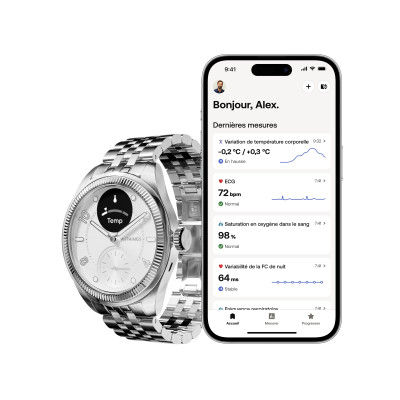 MONTRE WITHINGS SCANWATCH NOVA SCANWATCH NOVA BRILLIANT - TITANE GRIS