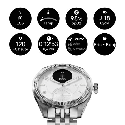 MONTRE WITHINGS SCANWATCH NOVA SCANWATCH NOVA BRILLIANT - TITANE GRIS