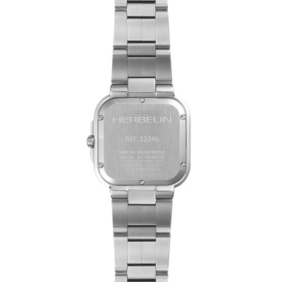 MONTRE HERBELIN CAP CAMARAT – SQUARE QUARTZ – ACIER & ROUGE