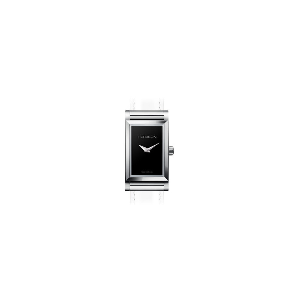 Photo montrant l'intégralité de la Montre Herbelin Antarès – Rectangle – Noir