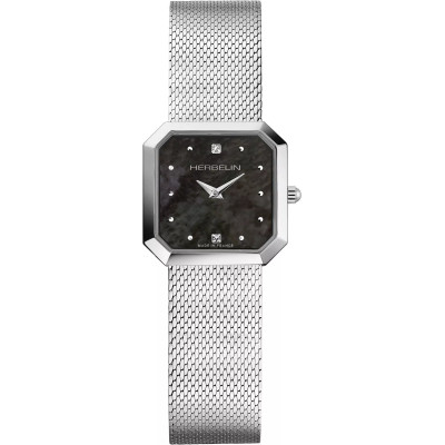 Photo montrant l'intégralité de la montre Montre Herbelin Octogone – Square Quartz – Nacre Noir