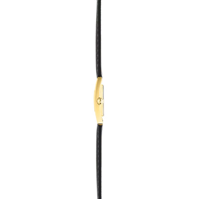 Vue profil de la Montre Herbelin Vé Avenue – Quartz – PVD Or Jaune & Cuir Noir