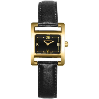 Photo montrant l'intégralité de la Montre Herbelin Vé Avenue – Quartz – PVD Or Jaune & Cuir Noir