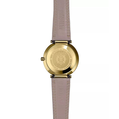 Vue de dos de Montre Herbelin Ve Avenue – Quartz – PVD Or Jaune & Cuir Noir