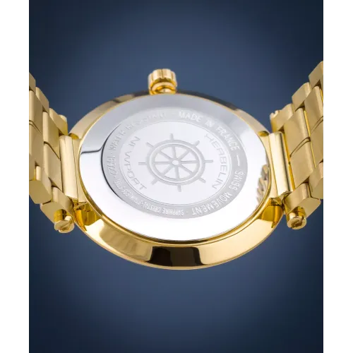 Photo montrant l'intégralité de la Montre Herbelin Newport – Slim – PVD Or Jaune & Nacre