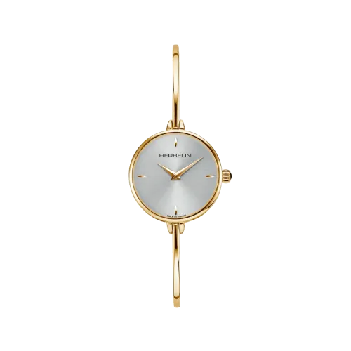 Photo montrant l'intégralité de la Montre Herbelin Fil – Quartz Ronde – Doré & Blanc