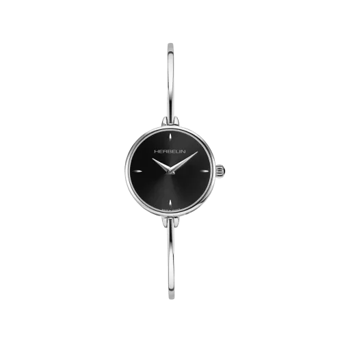 Photo montrant l'intégralité de la Montre Herbelin Fil – Quartz Ronde – Acier & Noir