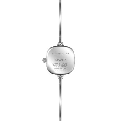 Vue de dos de la Montre Herbelin Fil – Quartz – Acier & Blanc