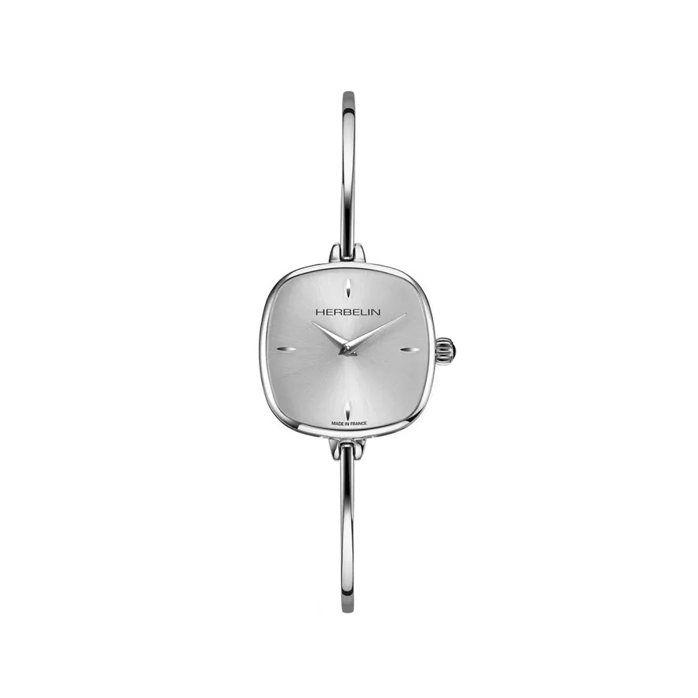 Photo montrant l'intégralité de la Montre Herbelin Fil – Quartz – Acier & Blanc