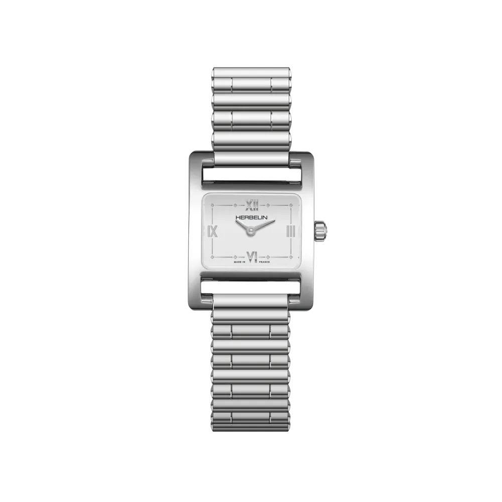 Photo Montrant l’Intégralité de la Montre Ve Avenue - Quartz - Acier & Blanc