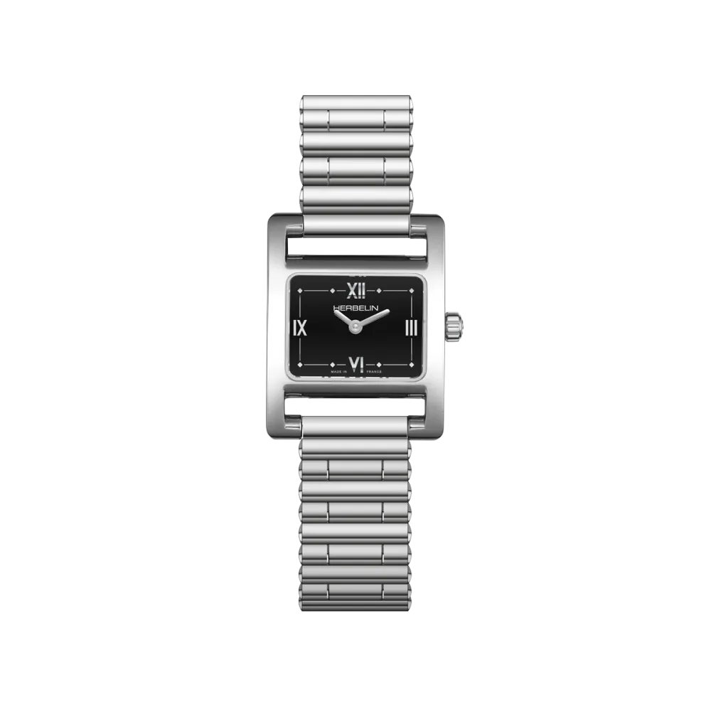 Photo montrant l'intégralité de la Montre Ve Avenue – Quartz – Acier & Noir