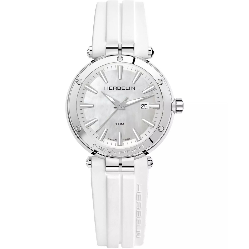 Photo montrant l'intégralité de la Montre Herbelin Newport – Quartz – Nacre Blanc