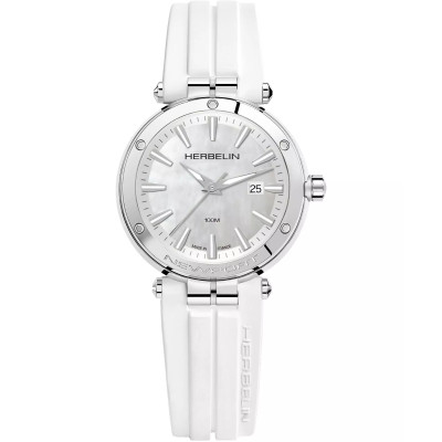 Photo montrant l'intégralité de la Montre Herbelin Newport – Quartz – Nacre Blanc