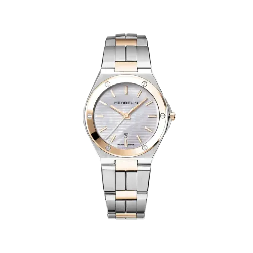 Photo montrant l'intégralité de la Montre Herbelin Cap Camarat – Quartz – Bicolore & Nacre