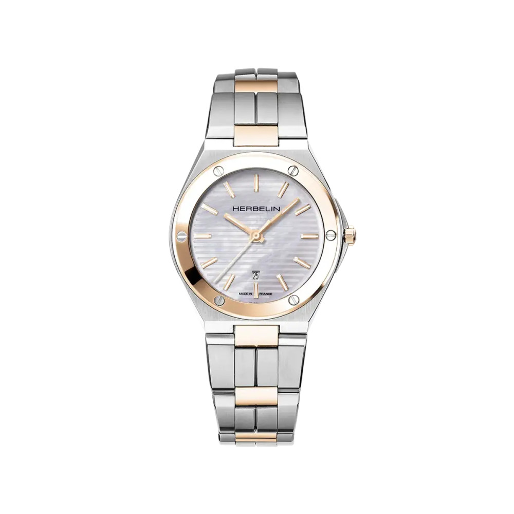 Photo montrant l'intégralité de la Montre Herbelin Cap Camarat – Quartz – Bicolore & Nacre