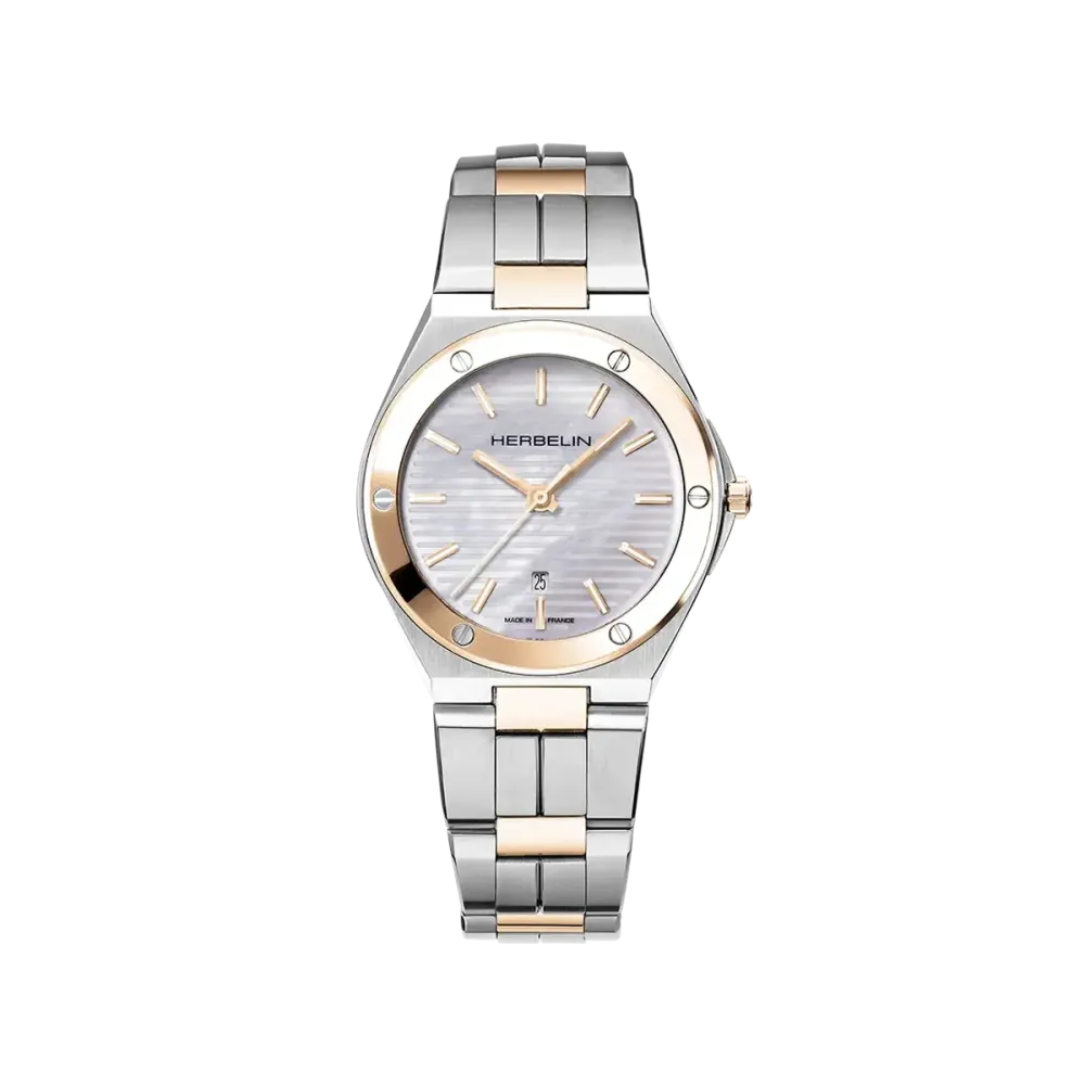 Photo montrant l'intégralité de la Montre Herbelin Cap Camarat – Quartz – Bicolore & Nacre