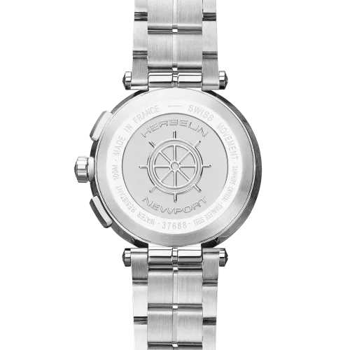 Photo montrant l'intégralité de la Montre Herbelin Newport – Chronographe – Acier & Noir
