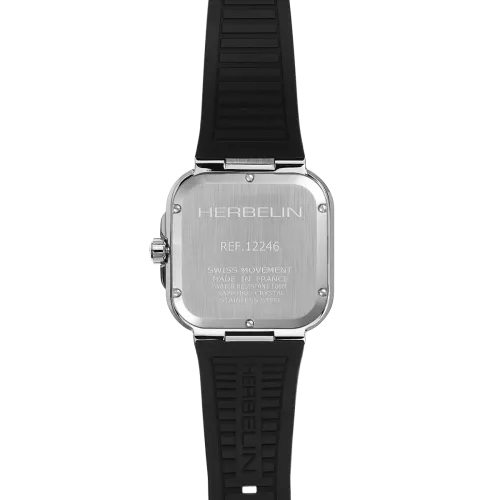 Photo montrant l'intégralité de la montre Montre Herbelin Cap Camarat – Square – Noir & Bleu