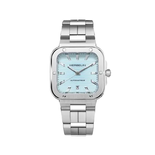 Photo montrant l'intégralité de la montre Herbelin Cap Camarat – Square Automatique – Bleu